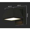130935 2 cerne led nastenne svitidlo 15w ip65