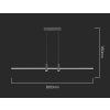 130965 3 cerne zavesne led svitidlo designove 80cm 19w