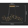 130968 3 zlate zavesne led svitidlo designove 102cm 28w