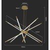 130974 3 zlate zavesne led svitidlo designove 97cm 42w stmivatelne