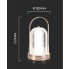130977 3 zlata led stolni nabijeci lampa 225mm 1w