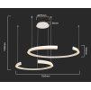 130989 3 bile zavesne led svitidlo designove 116cm 48w stmivatelne