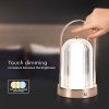 130983 4 bronzova led stolni nabijeci lampa 225mm 1w