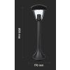 131031 8 cerna zahradni lampa pro zarovku e27 60cm