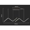 131043 3 cerne zavesne led svitidlo designove 100cm 12w