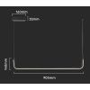 131046 3 cerne zavesne led svitidlo designove 90 5cm 12w