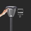 131067 5 cerna led zahradni solarni lampa 2w ip65 93cm