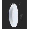 131383 5 bile led stropni svitidlo kulate 495mm 30 60w cct s do