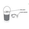 131440 2 cerna led solarni lucerna 0 5w