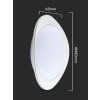 131443 5 bile led stropni svitidlo kulate 450mm 20 40w cct s do