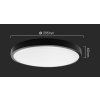 131800 4 cerne prisazene led svitidlo plano kulate 295mm 24w ip44 premium