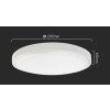 132133 5 bile prisazene led svitidlo plano kulate 295mm 18w ip44 premium s pohybovym mw cidlem a do