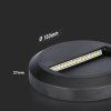 132586 7 cerne led schodistove svitidlo kulate 2w ip65