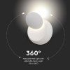 132595 9 bile led nastenne svitidlo nastavitelne designove 5w