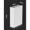 132604 6 bile fasadni led svitidlo obdelnikove 4w ip65