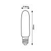 136731 2 led zarovka filament jantar t30 5w e27