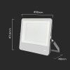 138255 4 cerny led reflektor 300w 135lm w premium s 1m kabelem