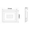138351 3 cerny led reflektor 100w economy