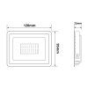 138342 4 cerny led reflektor 20w economy