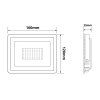 138345 3 cerny led reflektor 30w economy