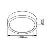129141 3 bily prisazeny led panel kulaty 300mm 24w
