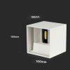 133058 6 bile fasadni led svitidlo hranate 11w ip65