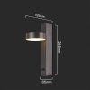 133070 5 cerne nastenne led svitidlo kulate s usb portem 8w