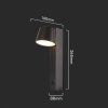 133073 4 cerne nastenne led svitidlo kuzelove s usb portem 8w