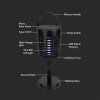 133076 7 led solarni lapac hmyzu 3v1 1 3w