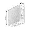 134157 8 bile fasadni led svitidlo lippa 6w ip54