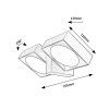 134277 6 antracitove fasadni led svitidlo telde 14w ip54