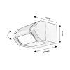 134280 4 antracitove fasadni led svitidlo medna 8w ip54