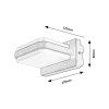 134283 5 cerne fasadni led svitidlo gendt 12w ip44