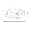 135816 11 bile stropni led svitidlo taneli 480mm 47w cct s do