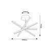 135888 6 cerne stropni led svitidlo matilde 490mm 30w