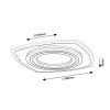 136017 11 cerno zlate stropni led svitidlo taneli2 hranate 480x480mm 60w s do