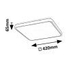 139530 7 cerne stropni led svitidlo alenzo hranate 420x420mm 36w ip44 cct