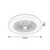 139515 13 bile stropni led svitidlo s ventilatorem dalfon2 485mm 48w rgb cct s do