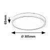 139551 7 cerne stropni led svitidlo alenzo kulate 305mm 18w ip44 cct
