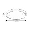 139542 7 bile stropni led svitidlo alenzo kulate 355mm 24w ip44 cct