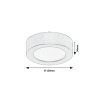 139830 6 bile stropni led svitidlo shaun plus kulate 120mm 7w ip44
