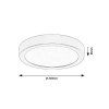 139833 8 bile stropni led svitidlo shaun plus kulate 220mm 24w ip44