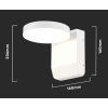 132538 2 bile fasadni led svitidlo kulate 17w ip65