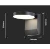 132541 2 cerne fasadni led svitidlo kulate 17w ip65