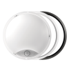 Weiße/schwarze LED-Decken-/Wandleuchte mit Bewegungsmelder, 14 W, Schutzart IP54 (Lichtfarbe: Warmweiß)