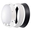 Weiße/schwarze LED-Decken-/Wandleuchte mit Bewegungsmelder, 14 W, Schutzart IP54 (Lichtfarbe: Warmweiß)