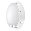Weiße/schwarze LED-Decken-/Wandleuchte mit Bewegungsmelder, 14 W, Schutzart IP54 (Lichtfarbe: Warmweiß)