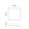 115050 6-Farben-LED-Panel 300x300mm mit Fernbedienung