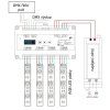 132413 4 dmx dekoder na din listu pro led pasky 12ti kanalovy
