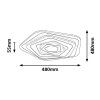 135807 9 bile stropni led svitidlo taneli 480mm 54w cct s do